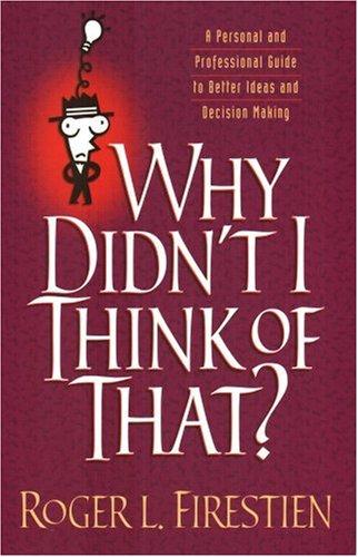 Cover for Why didn't I think of that?