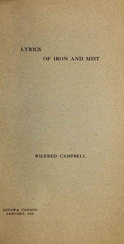 Cover for Lyrics of iron and mist