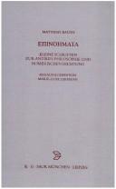 Cover for Epinoemata