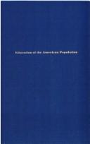 Cover for Education of the American population