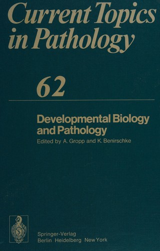 Cover for Developmental biology and pathology