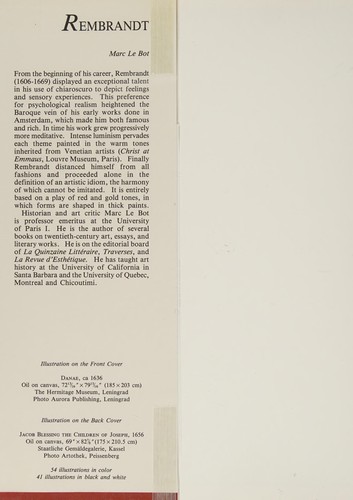 Cover for Rembrandt