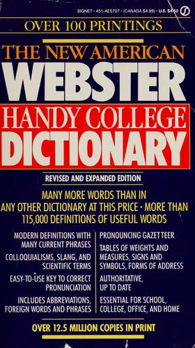 Cover for The New American Webster handy college dictionary