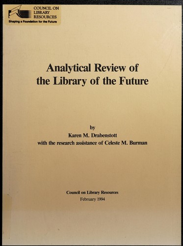 Cover for Analytical review of the library of the future