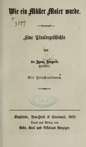 Cover for Wie ein müller maler wurde