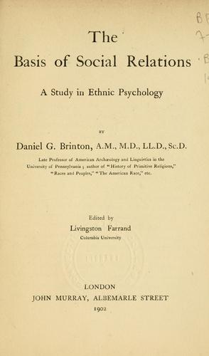Cover for basis of social relations