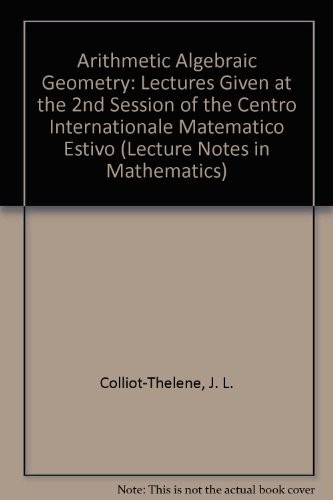 Cover for Arithmetic algebraic geometry