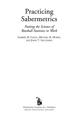 Cover for Practicing sabermetrics