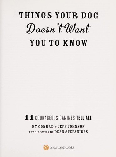 Cover for Things your dog doesn't want you to know