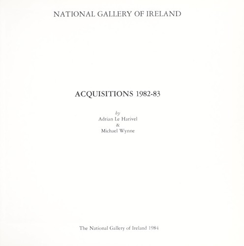 Cover for Acquisitions 1982-83