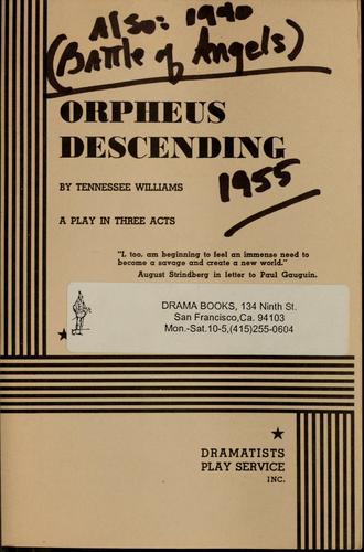 Cover for Orpheus descending