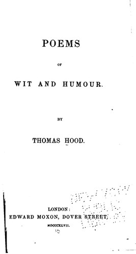 Cover for Poems of Wit and Humour