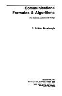 Cover for Communications formulas & algorithms