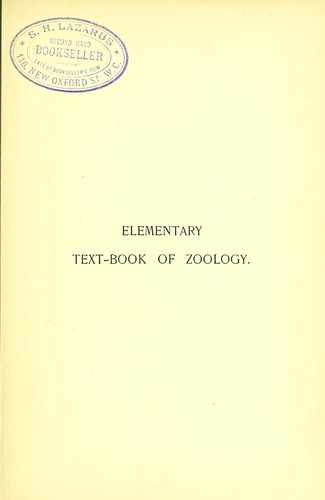 Cover for Elementary text-book of zoology.