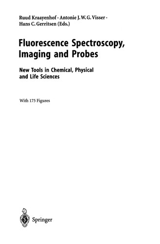 Cover for Fluorescence Spectroscopy, Imaging and Probes