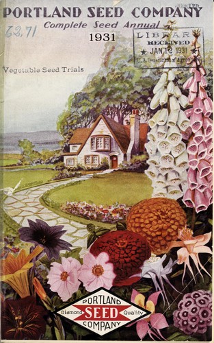 Cover for Complete seed annual and planter's guide for 1931 of Portland Seed Company