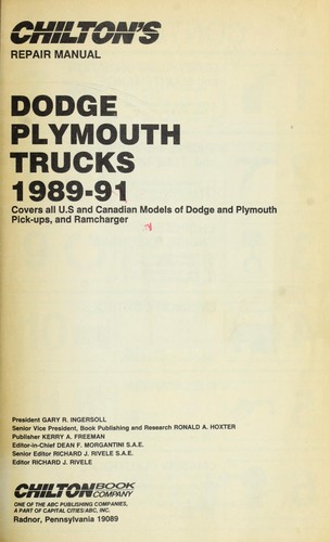 Cover for Chilton's repair manual.