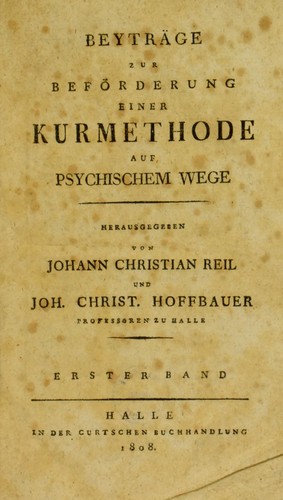 Cover for Beytr©Þge zur Bef©œrderung einer Kurmethode auf psychischem Wege