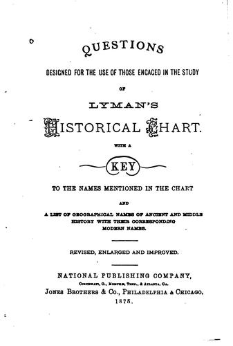 Cover for Questions designed for the use of those engaged in the study of Lymn's Historical chart.