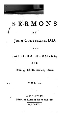 Cover for Sermons: By John Conybeare, D.D. ...