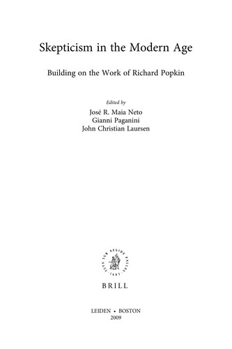 Cover for Skepticism in the modern age