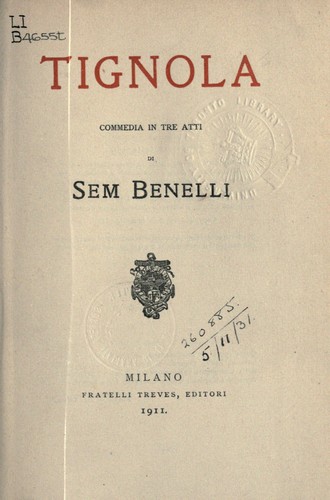 Cover for Tignola