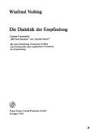 Cover for Studien zu einer Geschichte der literarischen Empfindung