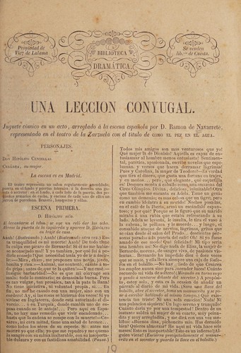 Cover for Una lección conyugal