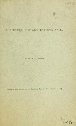 Cover for crawfishes of western Pennsylvania