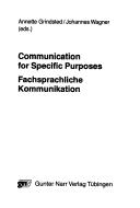 Cover for Communication for specific purposes =