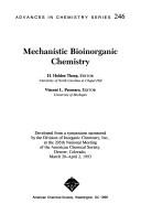 Cover for Mechanistic bioinorganic chemistry