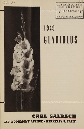 Cover for 1949 gladiolus