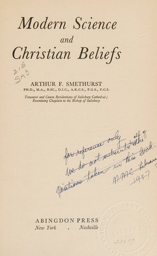 Cover for Modern science and Christian beliefs