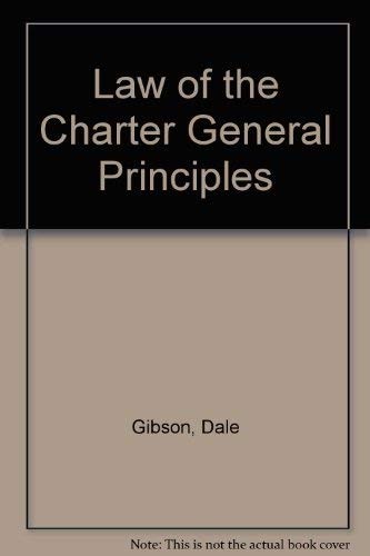 Cover for The law of the Charter