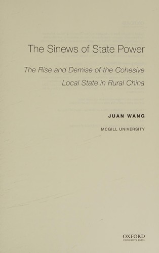 Cover for The sinews of state power