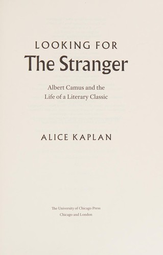 Cover for Looking for the stranger