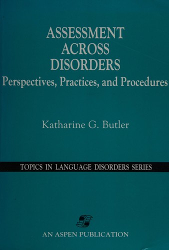 Cover for Assessment across disorders