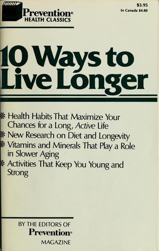 Cover for 10 ways to live longer