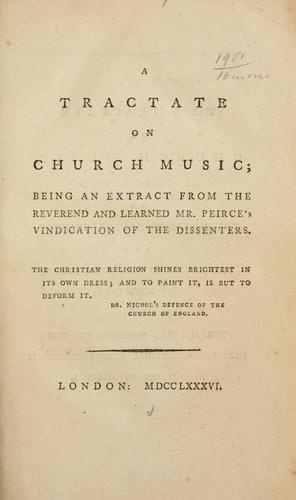 Cover for tractate on church music