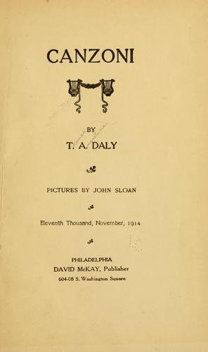 Cover for Canzoni
