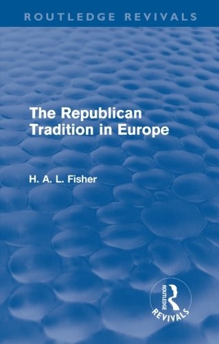Cover for The Republican Tradition In Europe