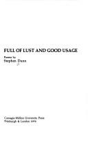 Cover for Full of Lust and Good Usage