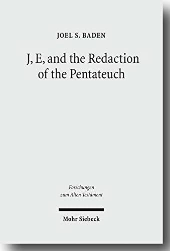 Cover for J, E, and the redaction of the Pentateuch