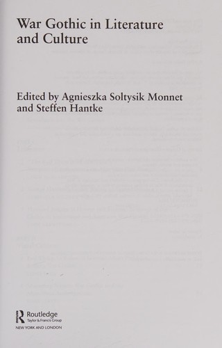 Cover for War Gothic in Literature and Culture