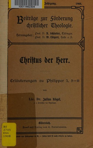 Cover for Christus der Herr
