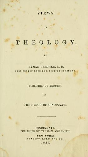 Cover for Views in theology.