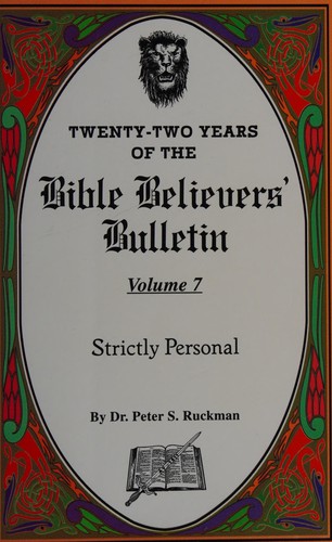 Cover for Twenty-two years of the Bible believers' bulletin
