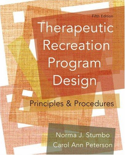 Cover for Therapeutic Recreation Program Design
