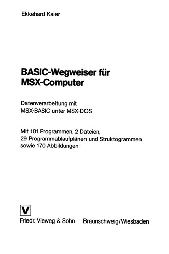 Cover for BASIC-Wegweiser für MSX-Computer