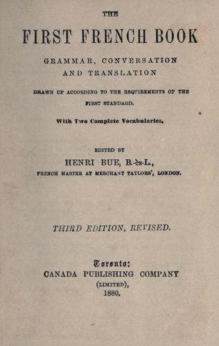 Cover for The first French book